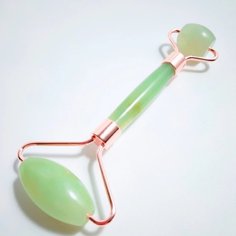 HZ Favorable Price Face Lifting Green HZ Gemstone Natural HZ Double Head Xiuyan Jade Roller