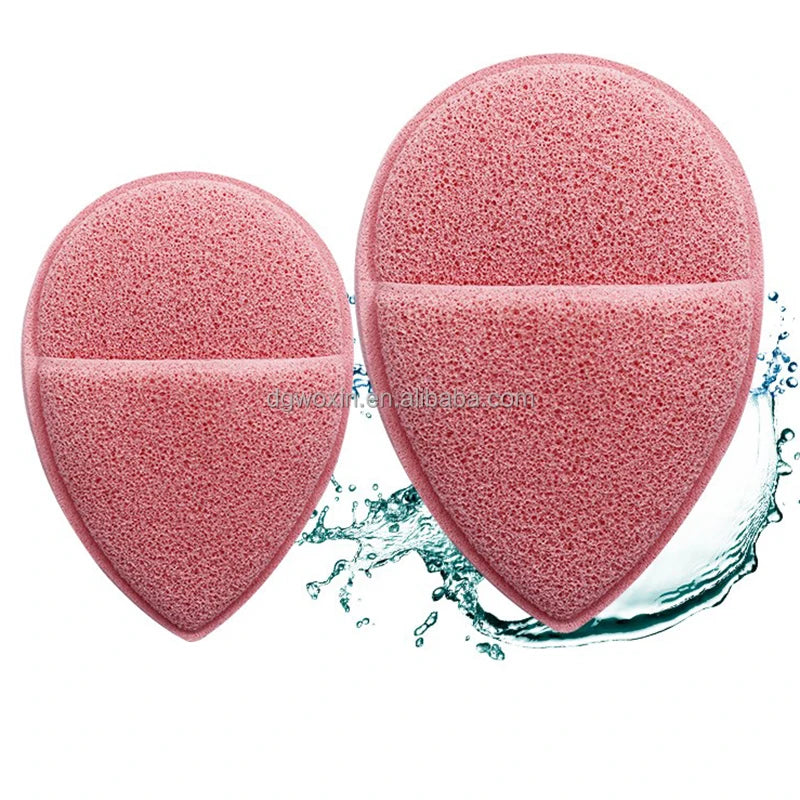 Waterdrop-Shaped Hydrophilic Polyurethane Facial Cleansing Sponges Washable Face Wash Pad Makeup Cleaning Samples Available