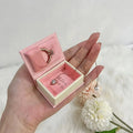 Creative Retro Ring Box Small Book-Shape Pendant Earring Box with Flip-Top Magnetic Leather Jewelry Packaging Paper Box
