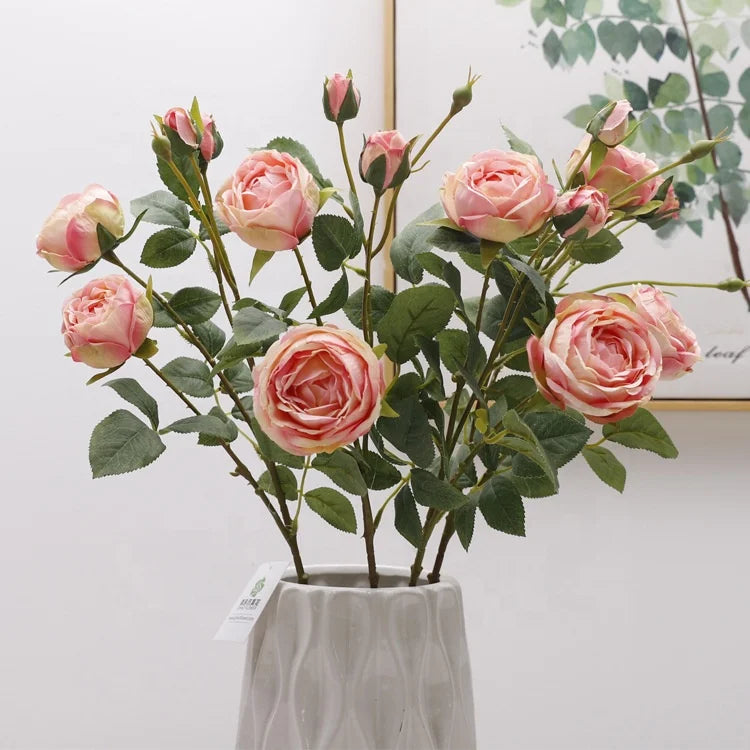 L266 Luxury Artificial Flowers for Home Wedding Decoration Real Touch Dried Effect China Factory Mother's Day Christmas