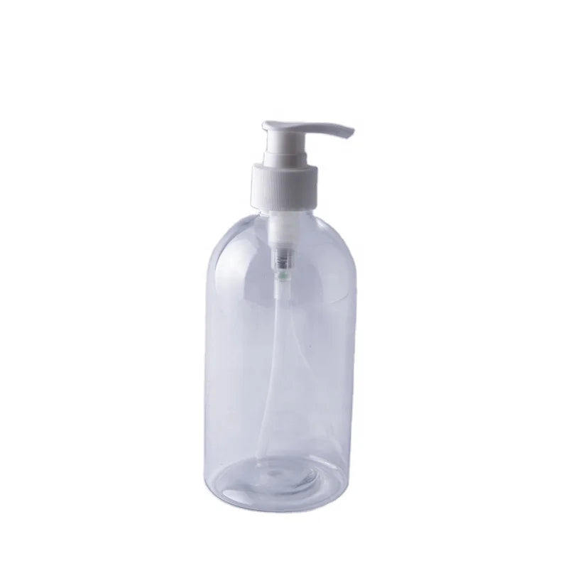 500ml PET Plastic Refillable Shower Bottles Bathroom Soap Lotion Shampoo Packaging With Screw Cap Pump Sealing Empty Water