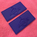 Matte Surface Purple Color Silicone Rubber Patchwearable Garment PVC Rubber Badge for Uniform