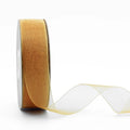 25mm Double Face 100% Polyester Colourful Rose Gold Sheer Organza Ribbon for Bridal Bouquets Decoration