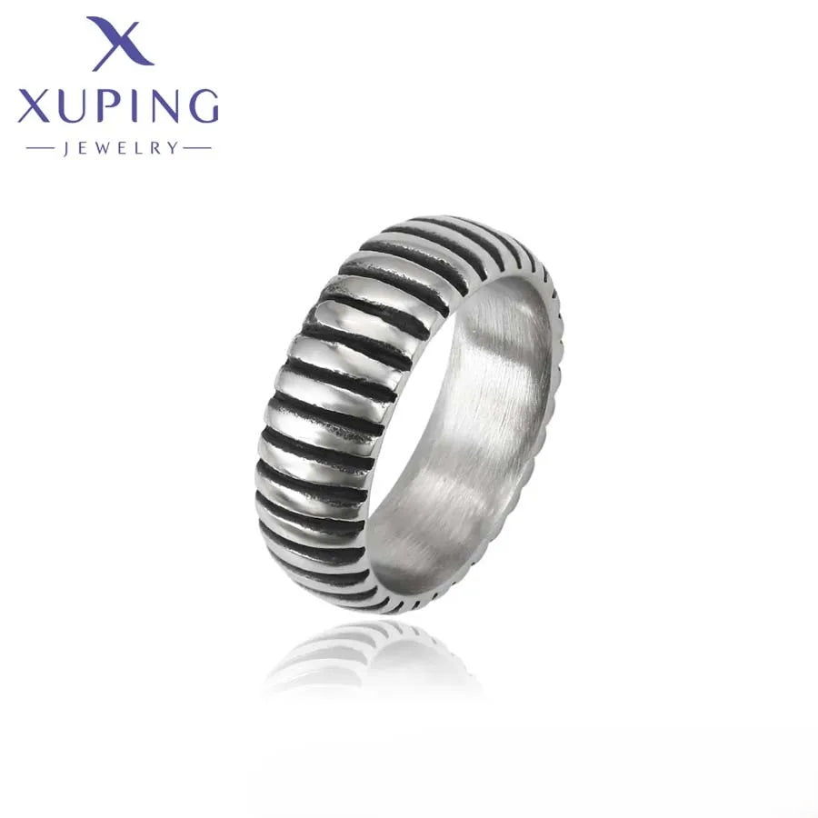 15919 XUPING JEWELRY Stainless Steel Jewelry Simple Neutral Fashion Fine Couple Engagement Adjustable Jewelry Ring