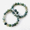 Wholesale Natural Stone Crystal Bracelet Bangles Moss Agate Bracelet for Women and Men