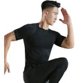 Mens Sportswear Top Athletic Quickly Drying Tight Sport Bodybuilding Polyester T Shirt Mens Fitness Shirts Gym Shirts Men