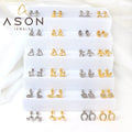 Ason Jewelry Fabrik-Direktverkauf Edelstahl-Ohrknochen-Ohrstecker Einzigartiger Schraubkugel-Durchbohrter Ohrstecker