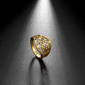 Stainless Steel Rings Silver Color Flower of Life Circle Celtics Knot Hag Ring Gift for Women Men Jewelry Wholesale 2021