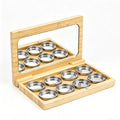 Eco-friendly Cosmetic Wooden Packaging Bamboo Makeup case Eye Shadow case Organic Bamboo Cosmetic Makeup Packaging