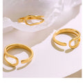 Wholesale Simple Design Titanium 316L Stainless Steel Geometric Ring for Women Jewelry