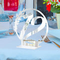 Wholesale Cheap Luxury Gold Silver Mirror Acrylic Table Number Holder Signs for Wedding Party Place Card Restaurant 1-15