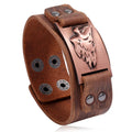 New Fashion Genuine Leather Cuff Bracelet Viking Style Bracelets Elegant Jewelry Accessory