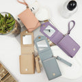 Fashion Women Lipstick Case Makeup PU Leather Lipstick Pouch Portable Lipstick Case with Mirror