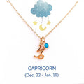 2025 Wholesale Dainty Zodiac Gold Plated Chains Crystal Sign Charms Necklace Jewelry for Women