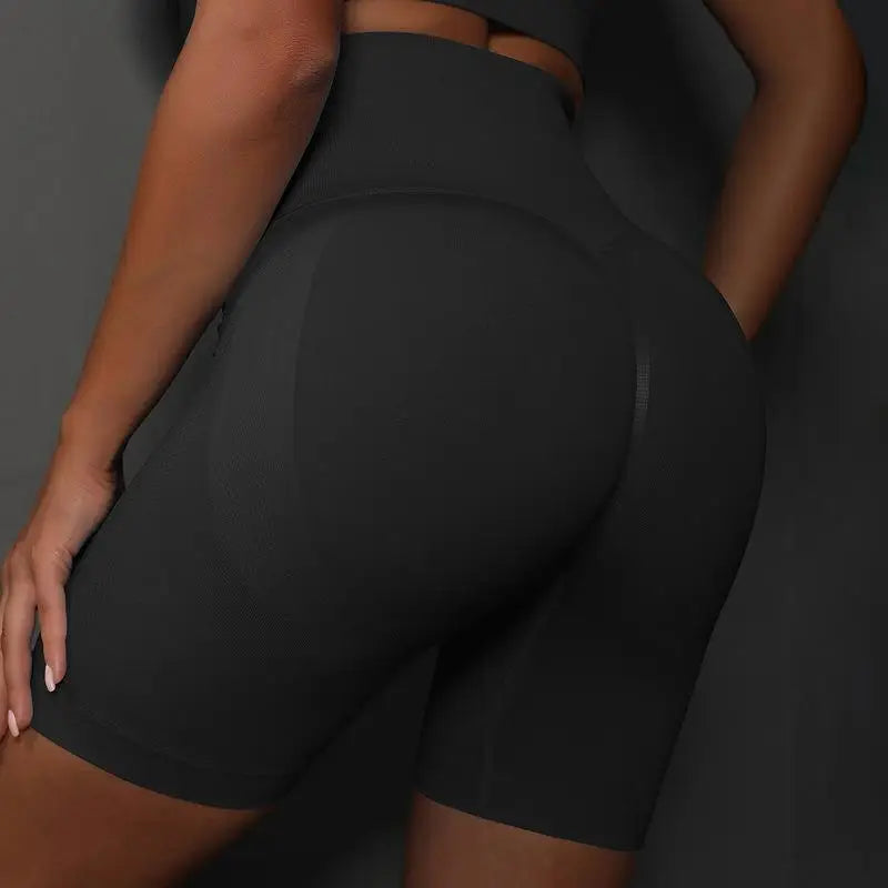 Seamless Knitted Peach Breathable Yoga Pants Running Fitness Sports Shorts for Women