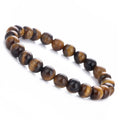 Factory Direct Yellow Tiger Eye Stone Bracelet Natural Stone Beaded Elastic Bracelet Jewelry
