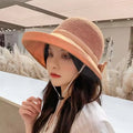 Breathable Beach Big Brim Custom Ladies Summer Bucket Caps Knitted Fashion Sun Hats