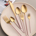 Bulk Gold Plated Stainless Steel 304 Cutlery Set Kitchen Fork Ans Spoon Knife Cutlery