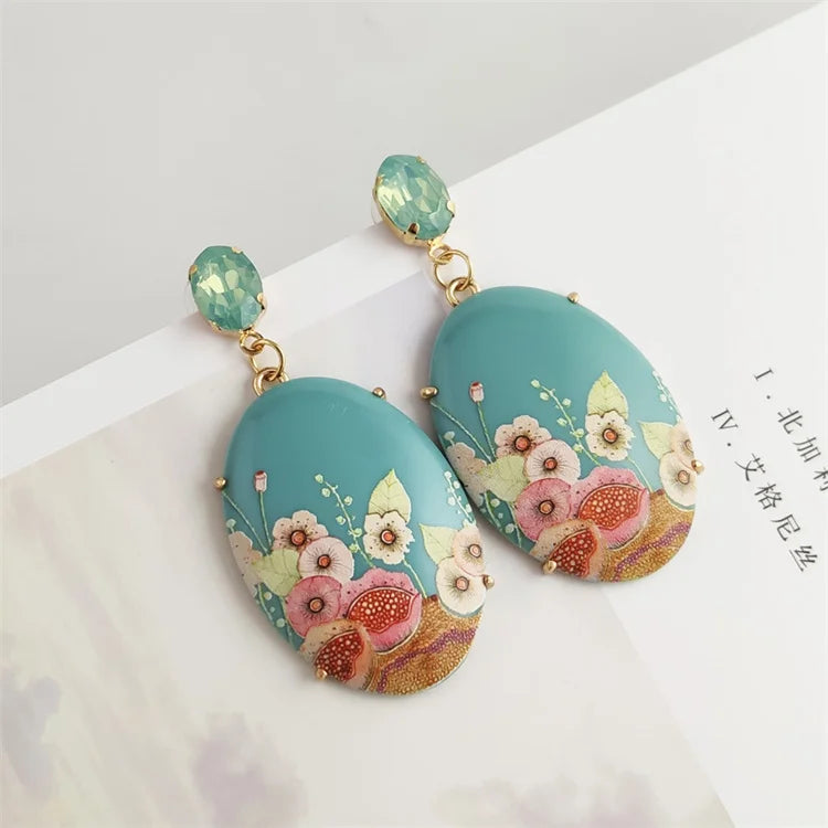 Wholesale Statement Pattern Earrings Classic Resin Stud Earrings Jewelry for Women