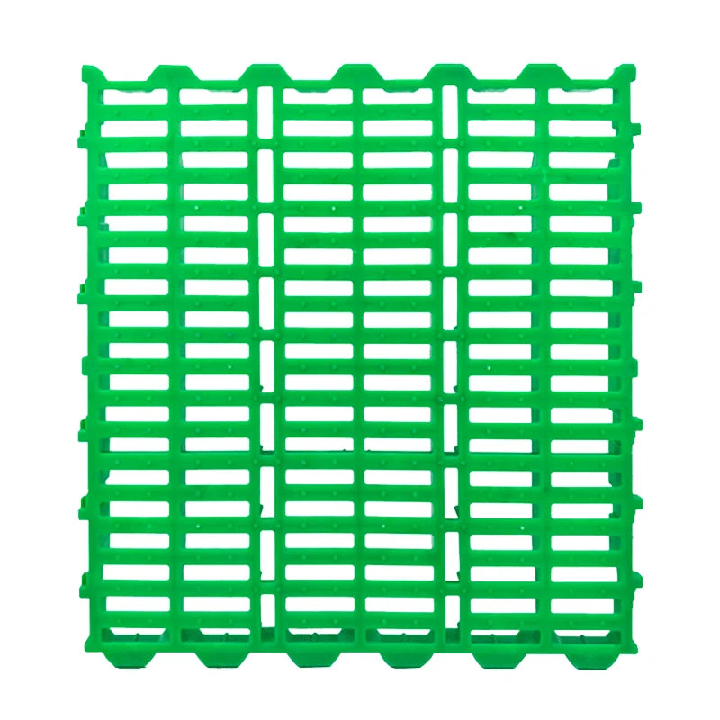New Sheep Farm PP Plastic Slatted Flooring Poultry Leakage Slats Goat Farming Equipment Crate Hog Slat Mat 70x70cm Green