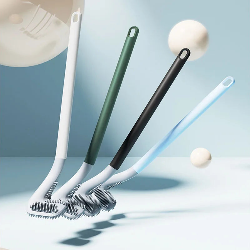 New Design Hanging Wall Mounted Household Bathroom Cleaning Soft TPR Silicone Toilet Brush