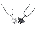 Collar Pareja Manta Ray Charm Pendant Zircon Couple Necklace for Lovers Men Women Necklaces for Diving Enthusiasts