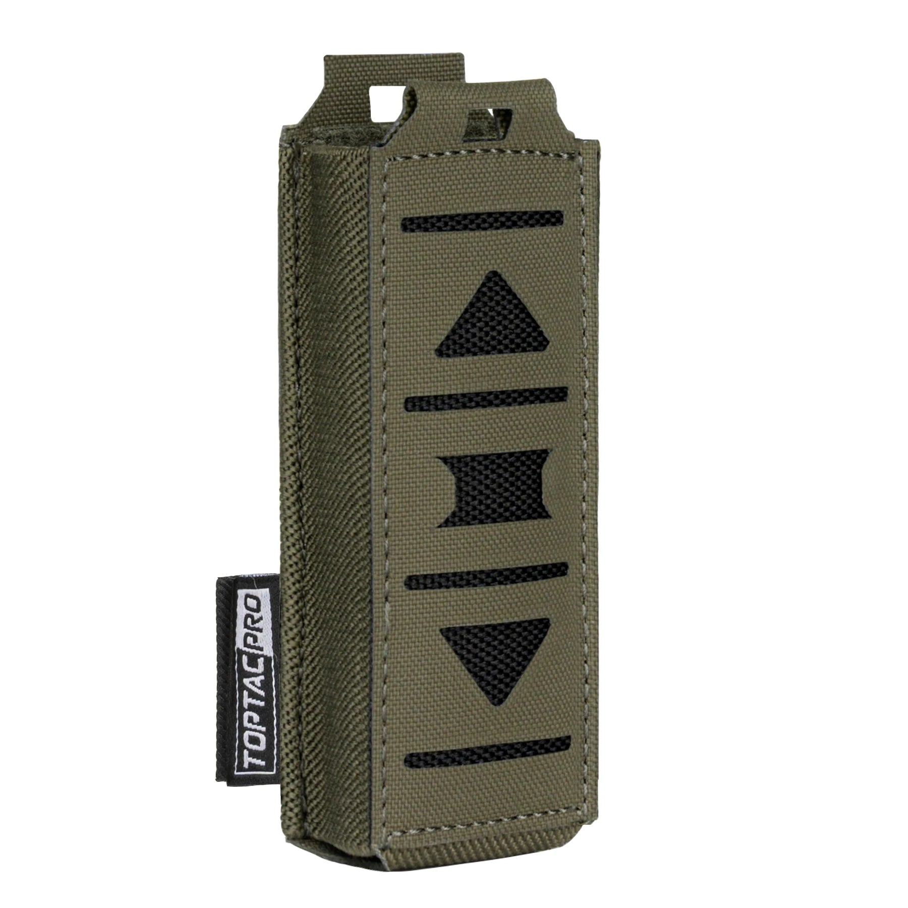 TOPTACPRO 500D Cordura Laser Cutting Ranger Green Magazine Carrier Pouch Single Magazine Pouch for 9mm Mag