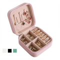 Wholesale Personalisiert Leatherette Pu Leather Mini Travel Square Cute Jewelry Box With Zipper