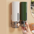 Wall Mounted Plastic Soap Dispenser Press Automatic Shampoo Shower Box Bottles Organizer Bathroom Accessories
