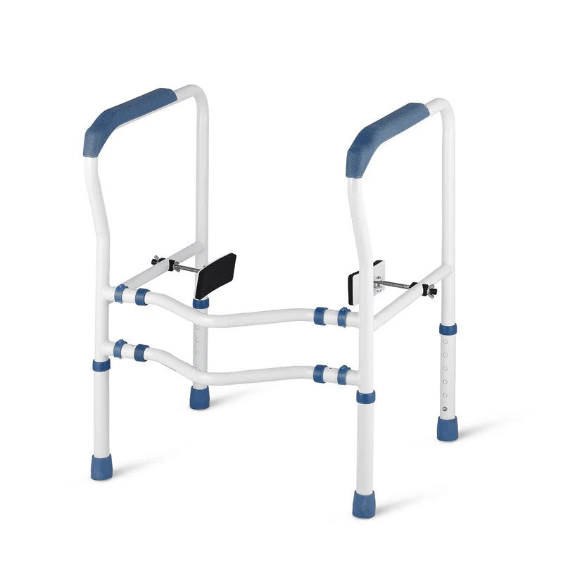 150kg Steel Powder Coated Toilet Safety Frame Adjustable Handrails Modern Design Stand-Alone Rails for Elderly Toilet Seat