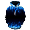 Fitspi Wholesale Custom 3d Printing All Over Printed Men's Flame Pullover Hoodie Sweatshirt Dropshipping