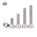 Stainless Steel Din 912 A2 70 M2.5 M3 M4 M5 M6 Allen Hexagon Hex Socket Head Cap Screws Din912 304 Allen Key Bolt Screw