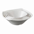 Unbreakable Restaurant Tableware Popcorn and Ice Cream Serving White Melamine Square Bowl