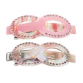 Jinhe Classic Popular Colorful Hair Clips for Girls Glitter Rhinestones Acetate Hair Clips Double Figure Barrette Clip