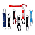 Manufacturer Custom Short Strap Keychain with Carabiner Silk Screen Sublimation Polyester Promotional Keychain Hook Accessory
