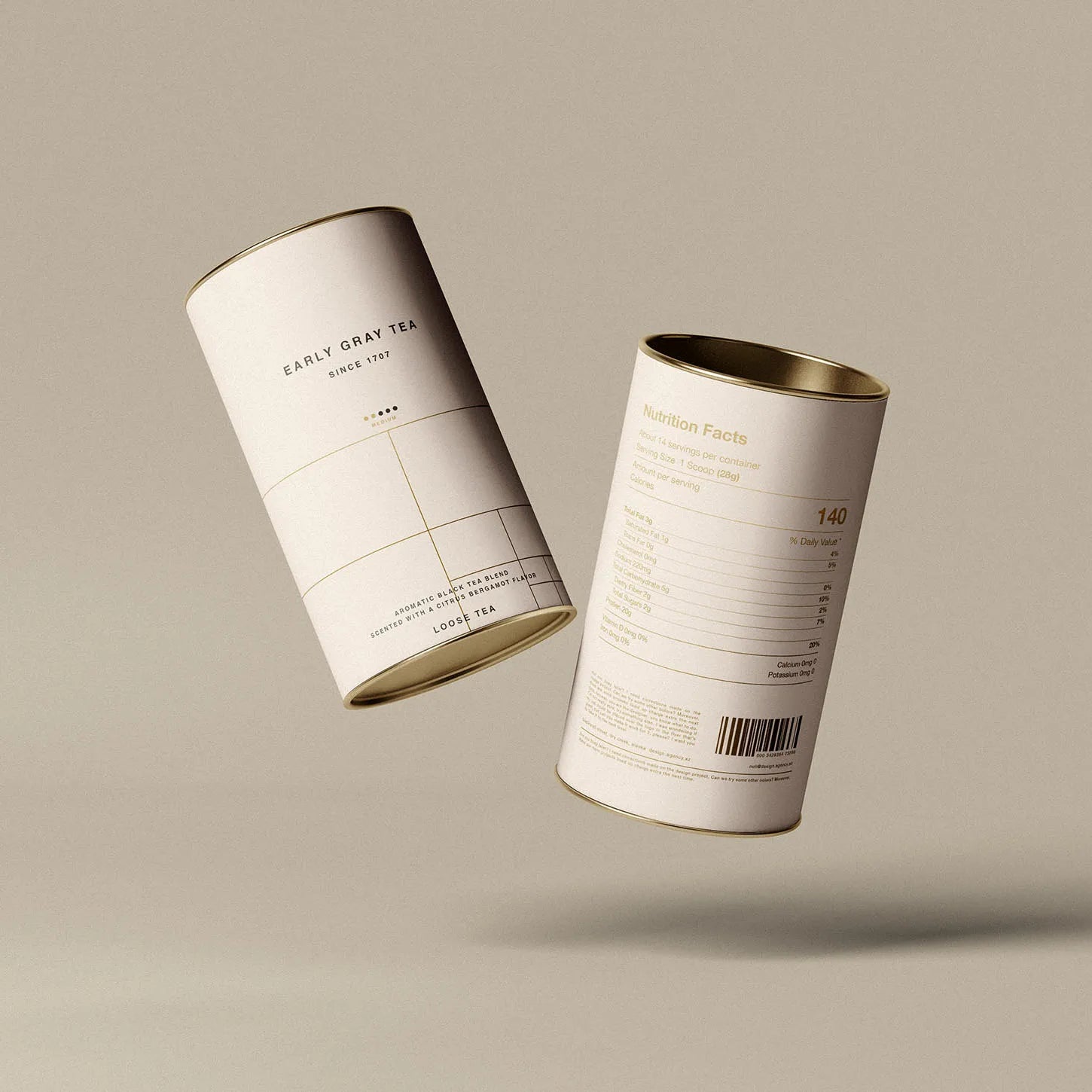 Customized Design Paper Tube Cardboard Recyclable Cylinder Packaging for Tea Coffee Powder