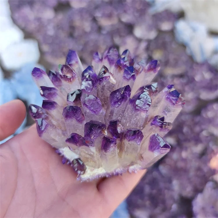 Wholesale Purple Phantom Crystal Ghost Quartz Crystal Cluster for Home Decoration