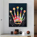 Street Graffiti Art King of Crown Posters and Prints Abstract Banksy Crown Canvas Paintings Wall Art Pictures for Living Room