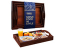Bamboo Serving Trays 3 Sets Serving Dishes Food Tray Platters Wooden Serving Tray Kitchen Counter Storage Wooden Serving Board