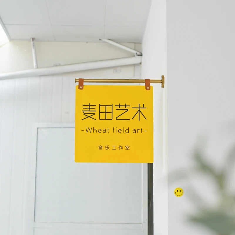 Customized Korean Minimalist Style Storefront Billboard Doorstep Reminder Sign