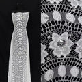 French Chantilly White Wedding Dress Beaded Rhinestones Diamond Tulle Lace Fabric