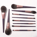 10 Blender Cosmetics Brush Beauty Women Wood Handle High Quality Hot Selling Private Label Custom Professional Make up Brush Set