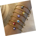 DAIHE Stainless Steel Fashion Jewelry Bracelets Bangles Evil Eyes Charm Bracelet for Women