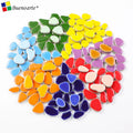 Mini Ceramic Pebbles Mosaic Tiles for Modern DIY Crafts & Art Irregular Glazed Porcelain Outdoor DIY Projects Decorations MegaBDM