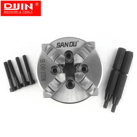 Mini Wood Lathe Chuck 80mm SANOU Brand 4 Jaw Self-centering Steel Manual Clamping Chuck K02-80B at Discount