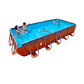 B02 Jilong Avenli 17823 Passaat PVC Steel Frame Rectangular Family Pool 400cm X 200cm X 99cm Outdoor Home Use