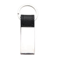 Direct Factory Supply Black Handmade Leather Keychain Custom OEM Blank Metal Keychain