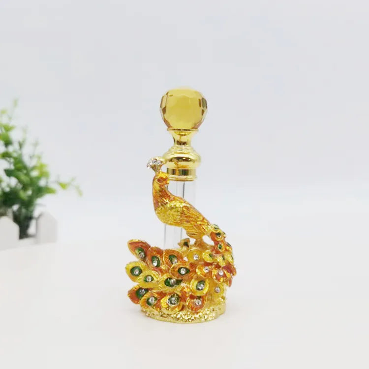 Dubai Sailboat Bottle 4ml Green Purple Yellow Refined Oil Bottle Middle East Perfume Empty Bottle Glass Stick Dubai Type