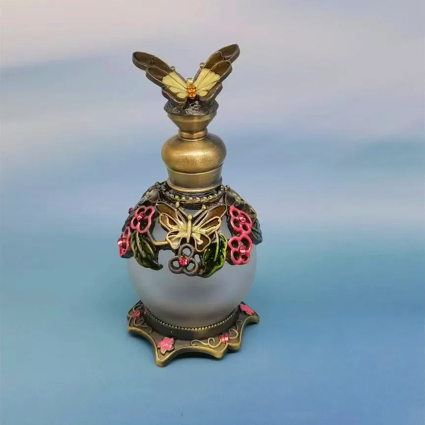 Supplier Customized Luxury Butterfly Dragonfly Thread Perfume Essential Oil Separator Bottle Glass Dropper Perfume Bottle
