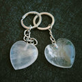 Diy Competitive Price Crystal Pendant Keychain Necklace Clear Quartz Heart Keychain Souvenirs Gift
